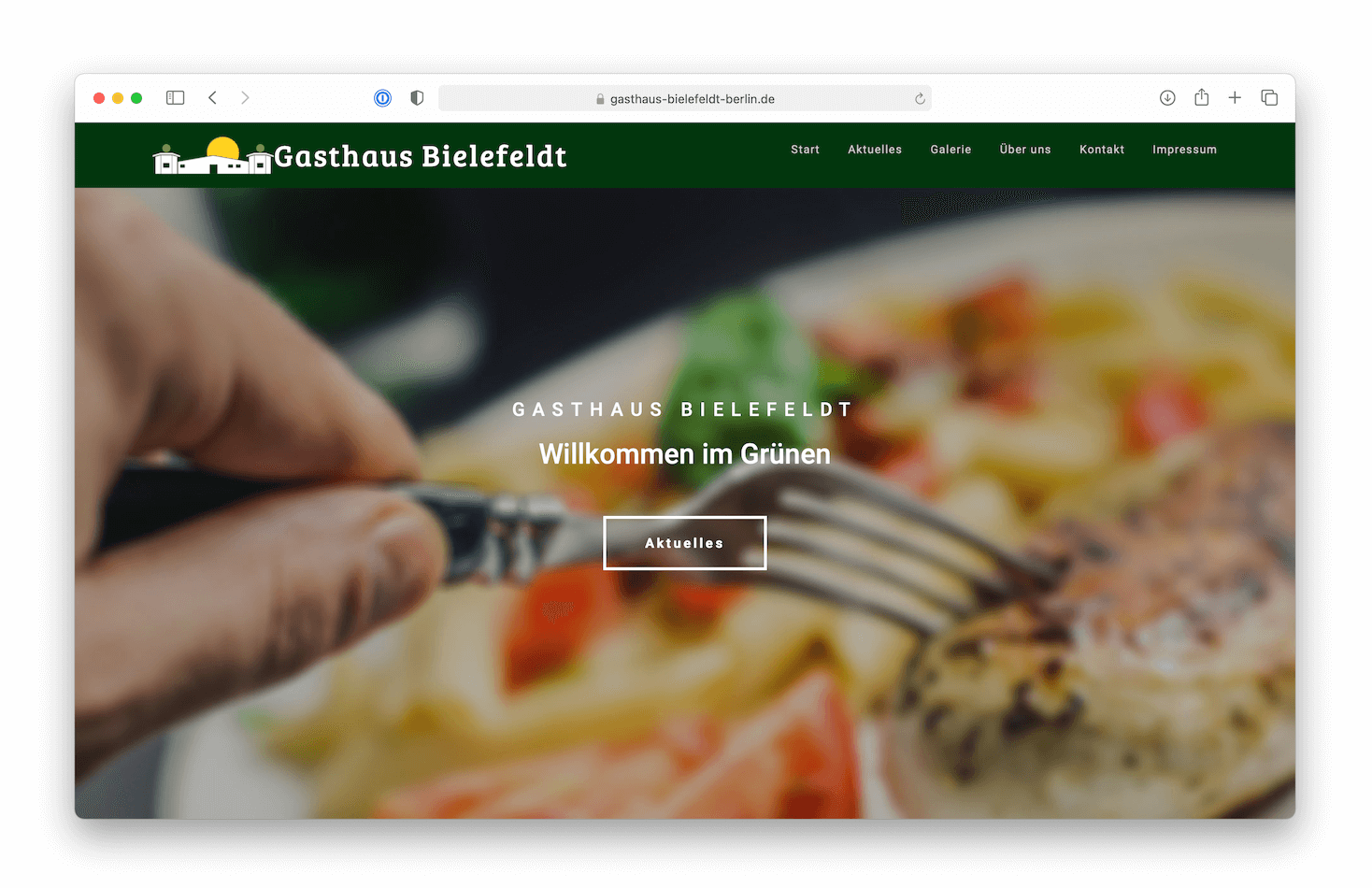 Screenshot of gasthaus-bielefeldt-berlin.de website